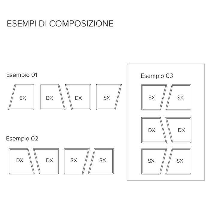 Mensole vano a giorno Corner con lavorazione a 45°, Target Point 4