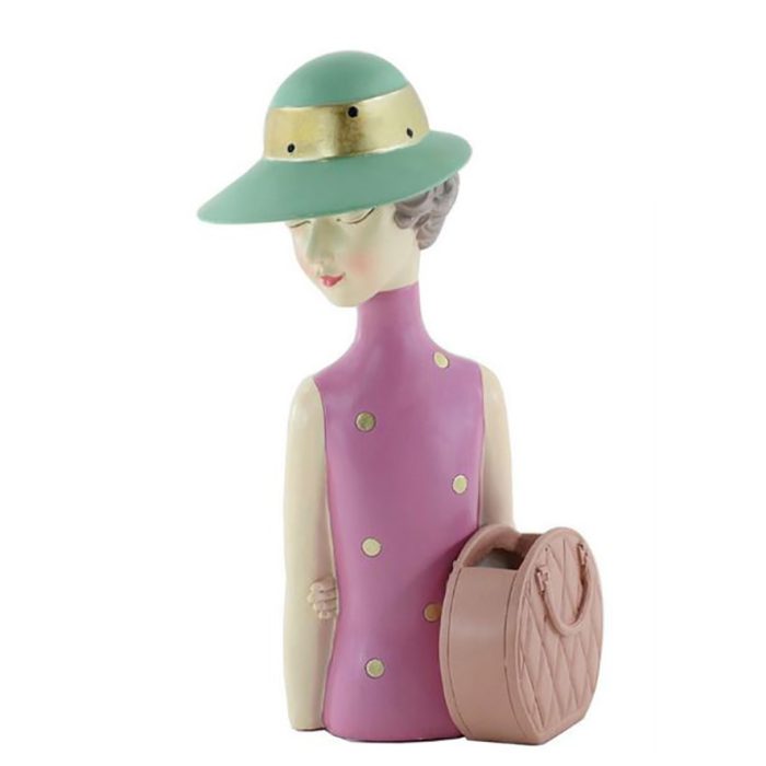 Vaso Lady Chic con cappello e borsa 9